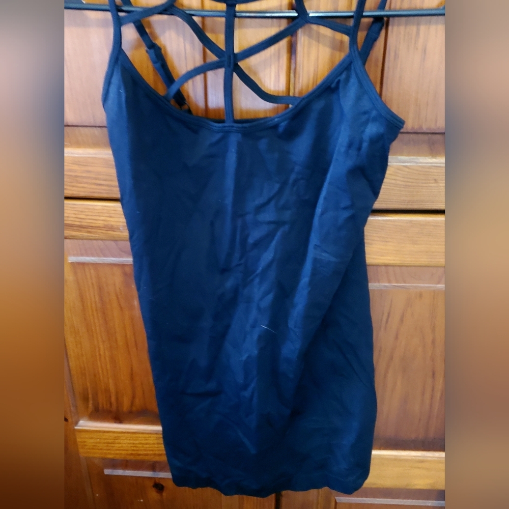 Black Cross Strap Zenana Outfitters Tank Top Size S/M